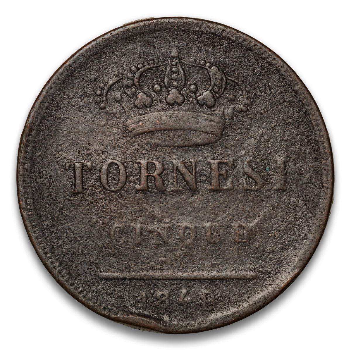 Naples Italian State 5 Tornesi 1848