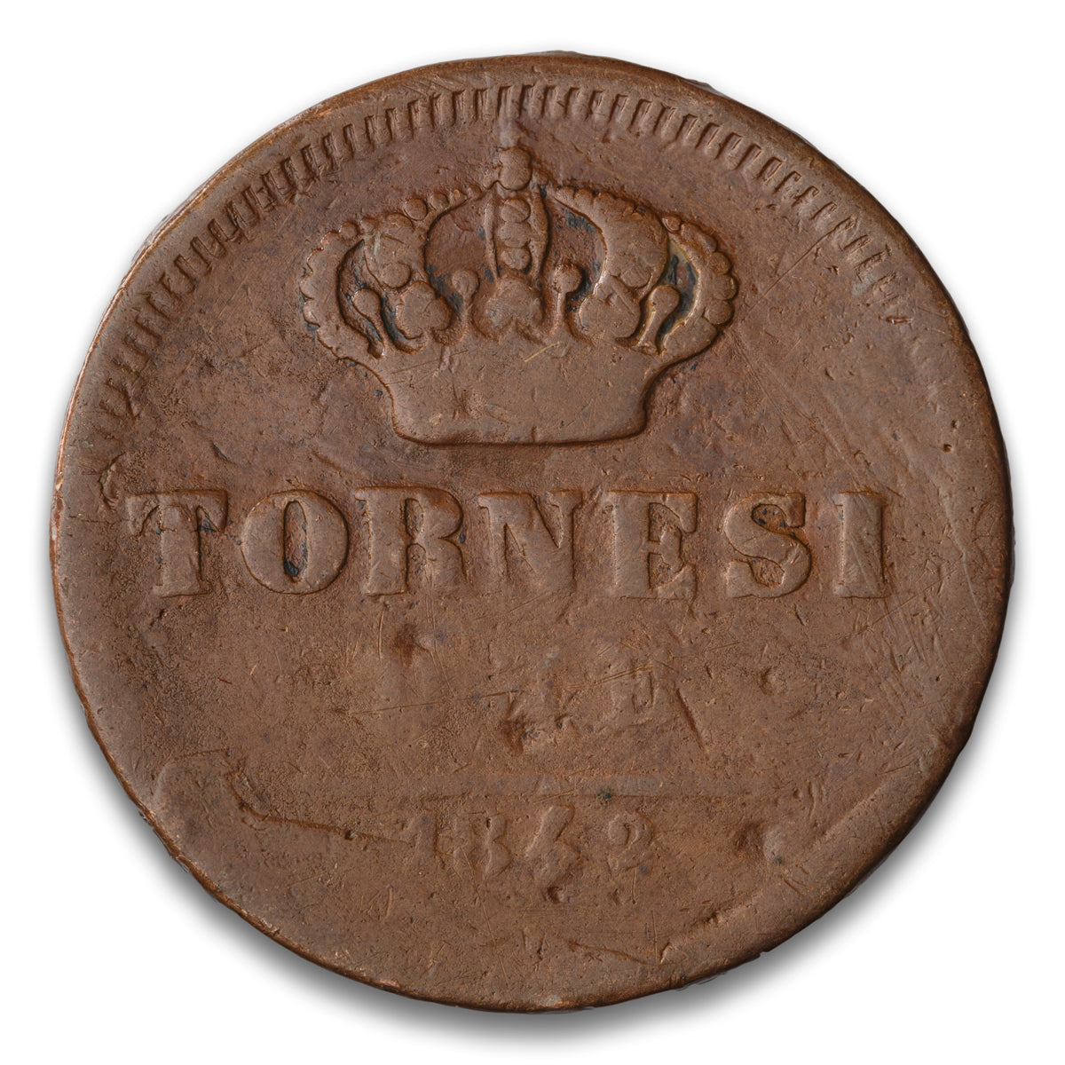 Naples Italian State 2 Tornesi 1842