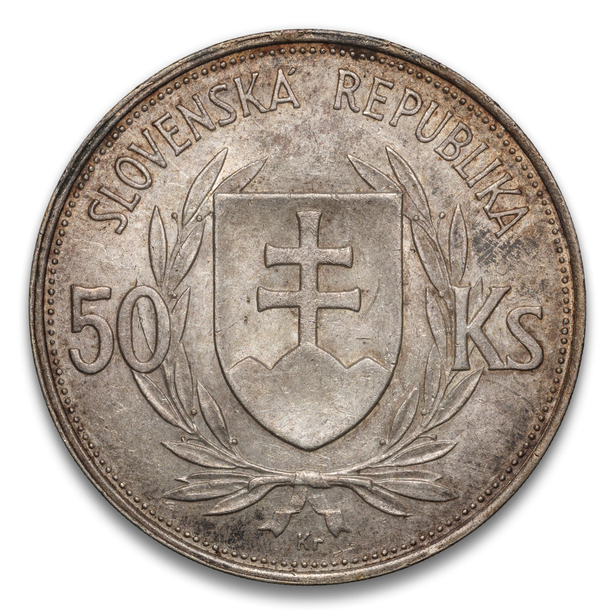 Slovakia Silver 50 Korun 1944