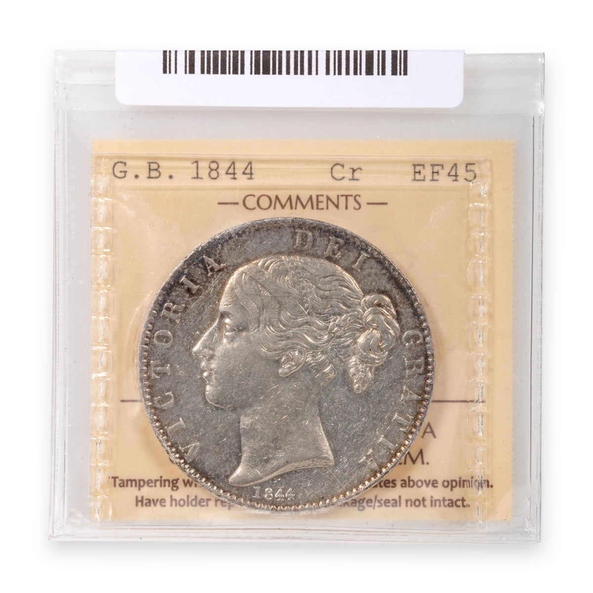 Great Britain Silver 1 Crown 1844