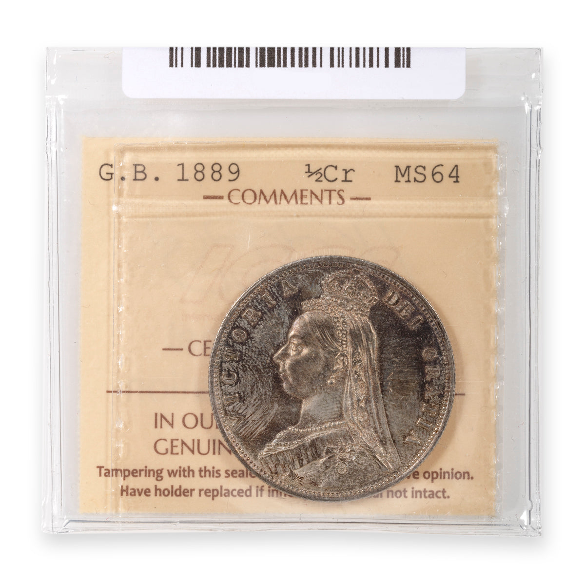 Great Britain Silver Half Crown 1889