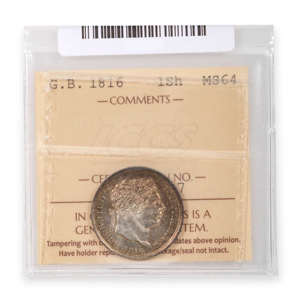 Great Britain Silver 1 Shilling 1816