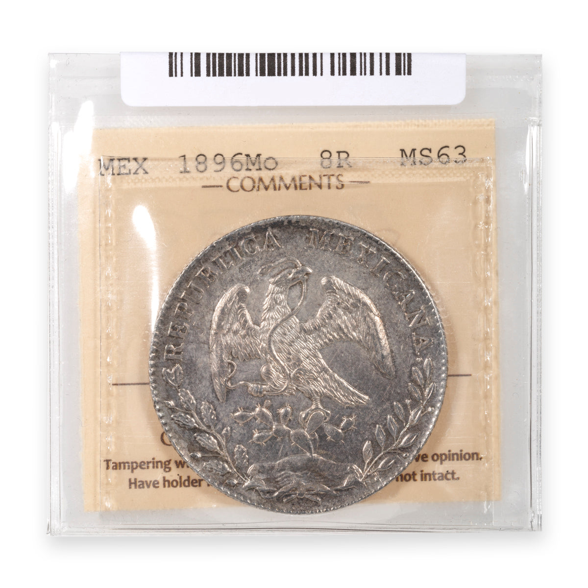 Mexico Silver 8 Reales 1896 Mo AB