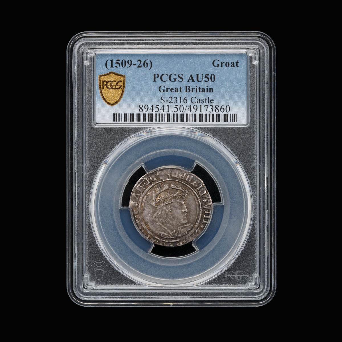 Great Britain Castle Silver 1 Groat 1509-1526