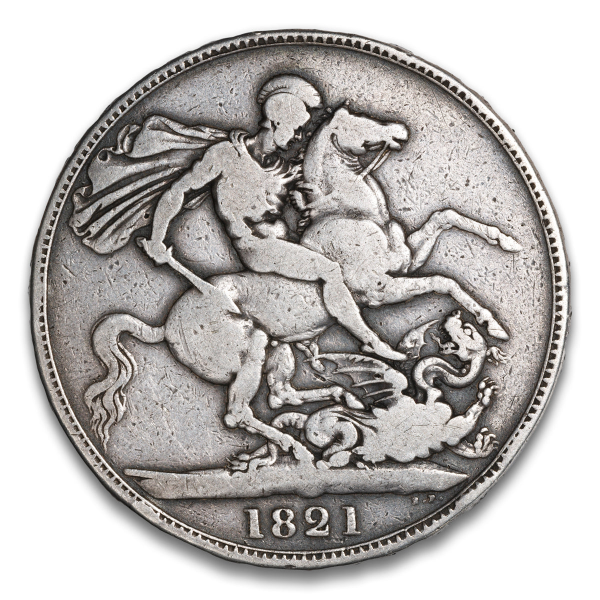 Great Britain Silver Crown 1821 Secundo