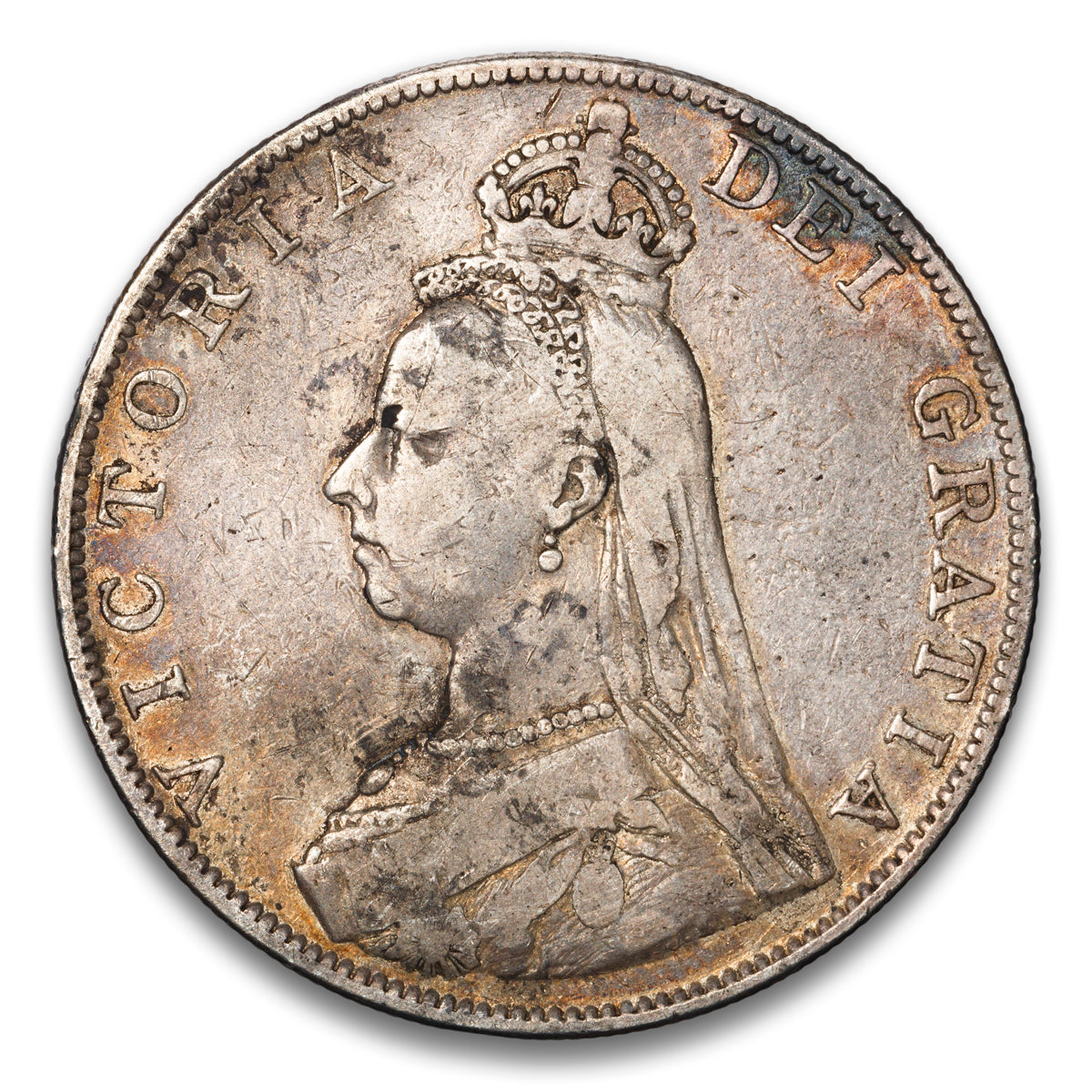 Great Britain Silver Double Florin 1887 Roman I