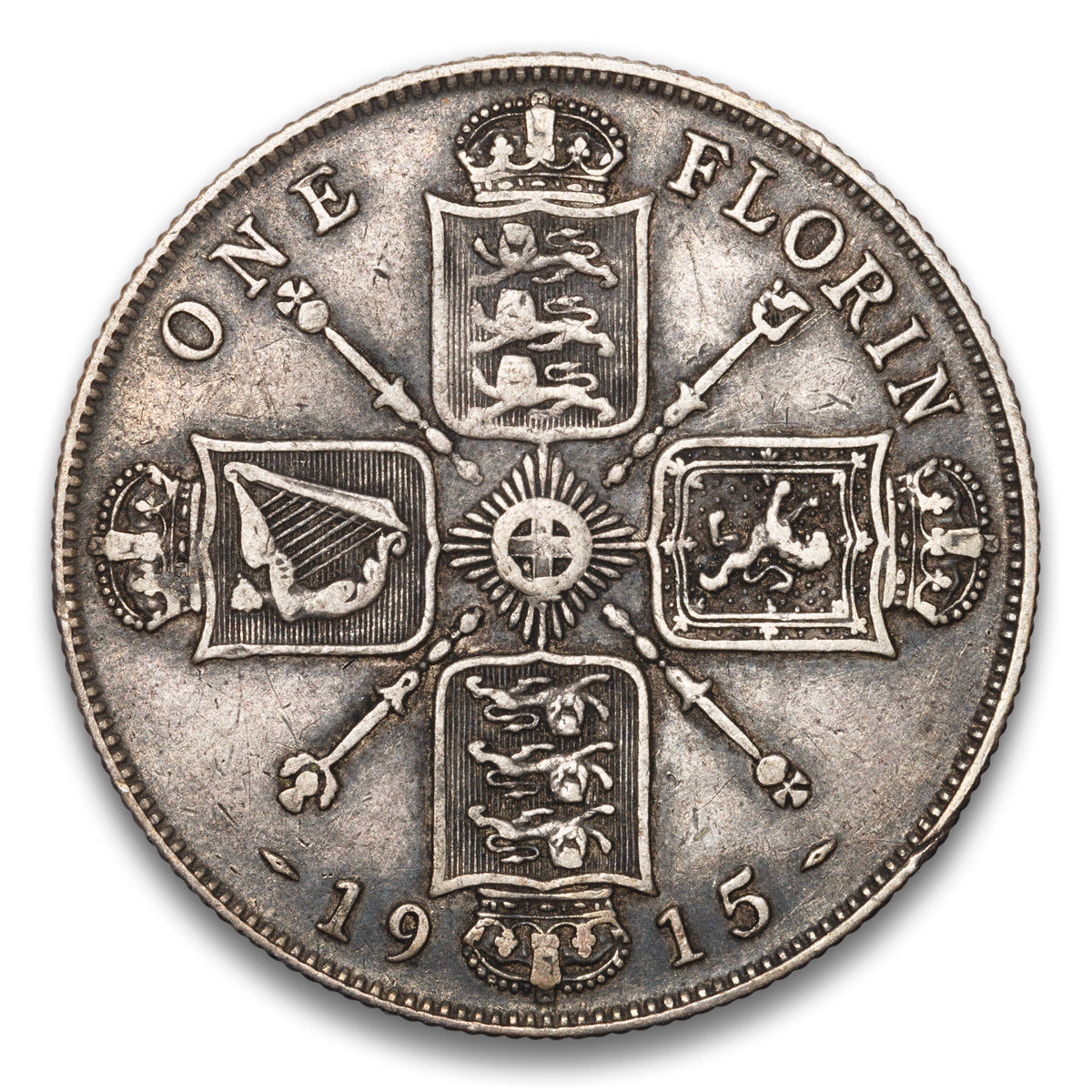Great Britain Silver 1 Florin 1915