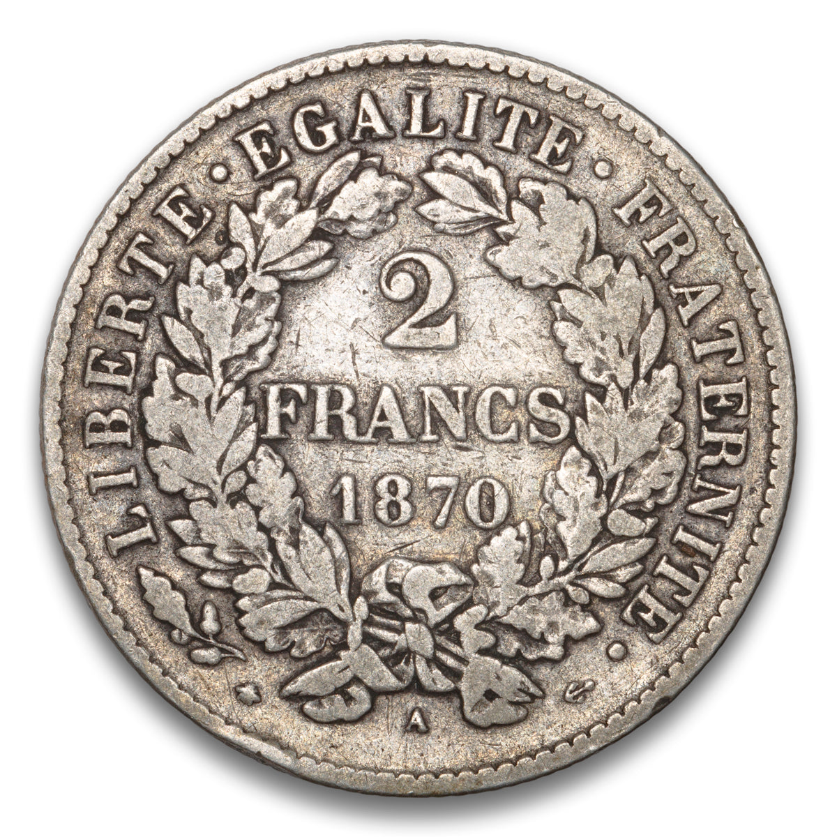 France Silver 2 Francs 1870 A