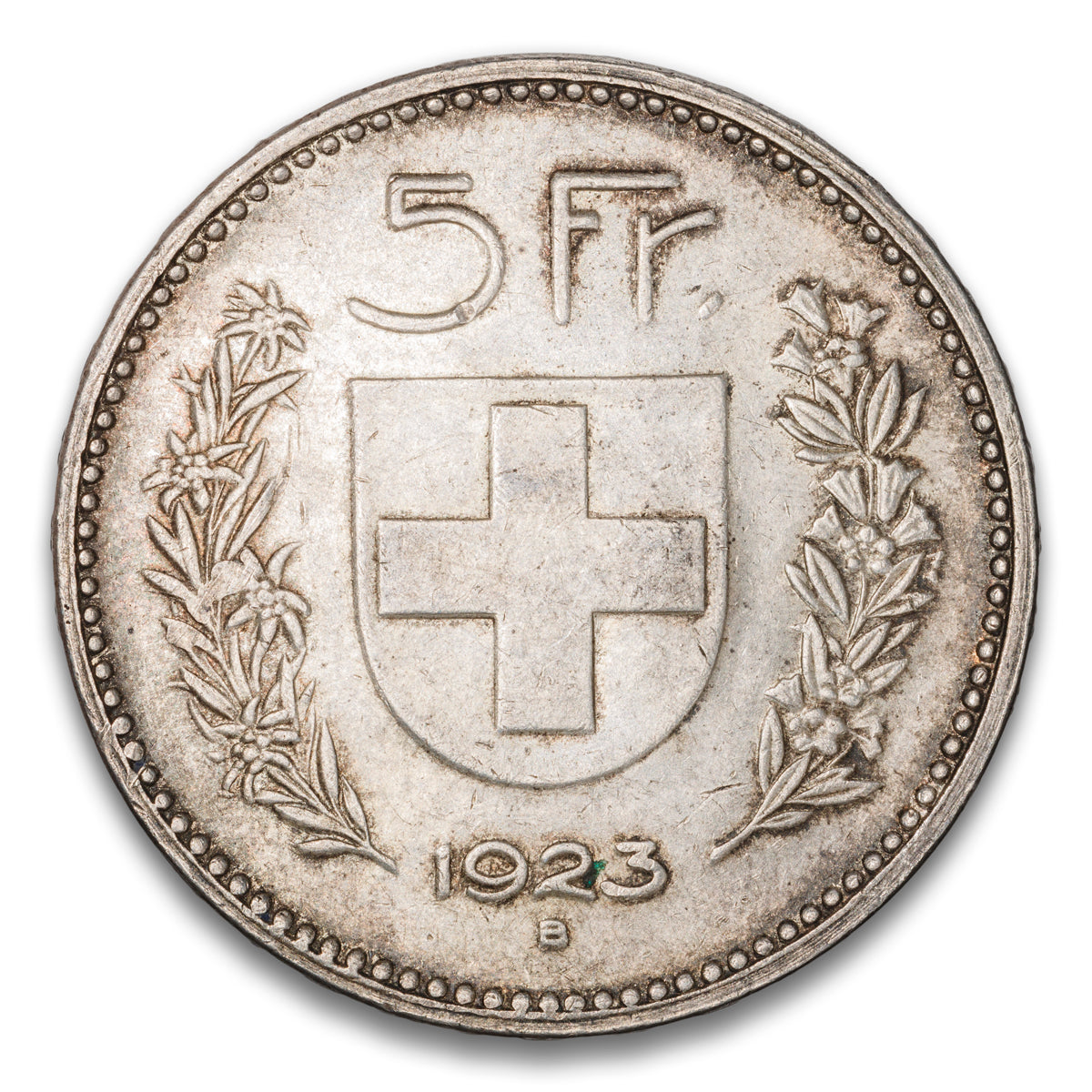 Switzerland Silver 5 Francs 1923 B