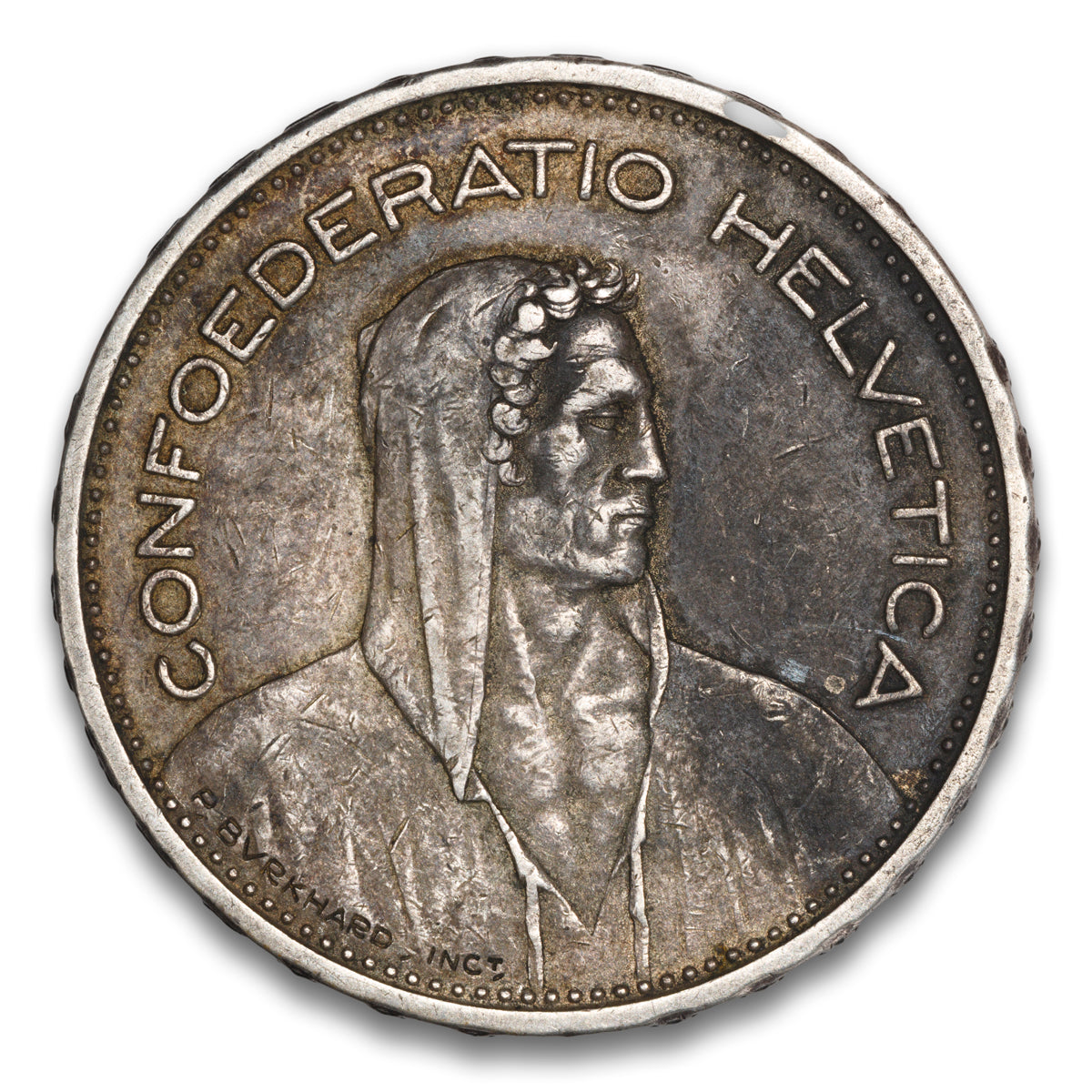 Switzerland Silver 5 Francs 1931 B