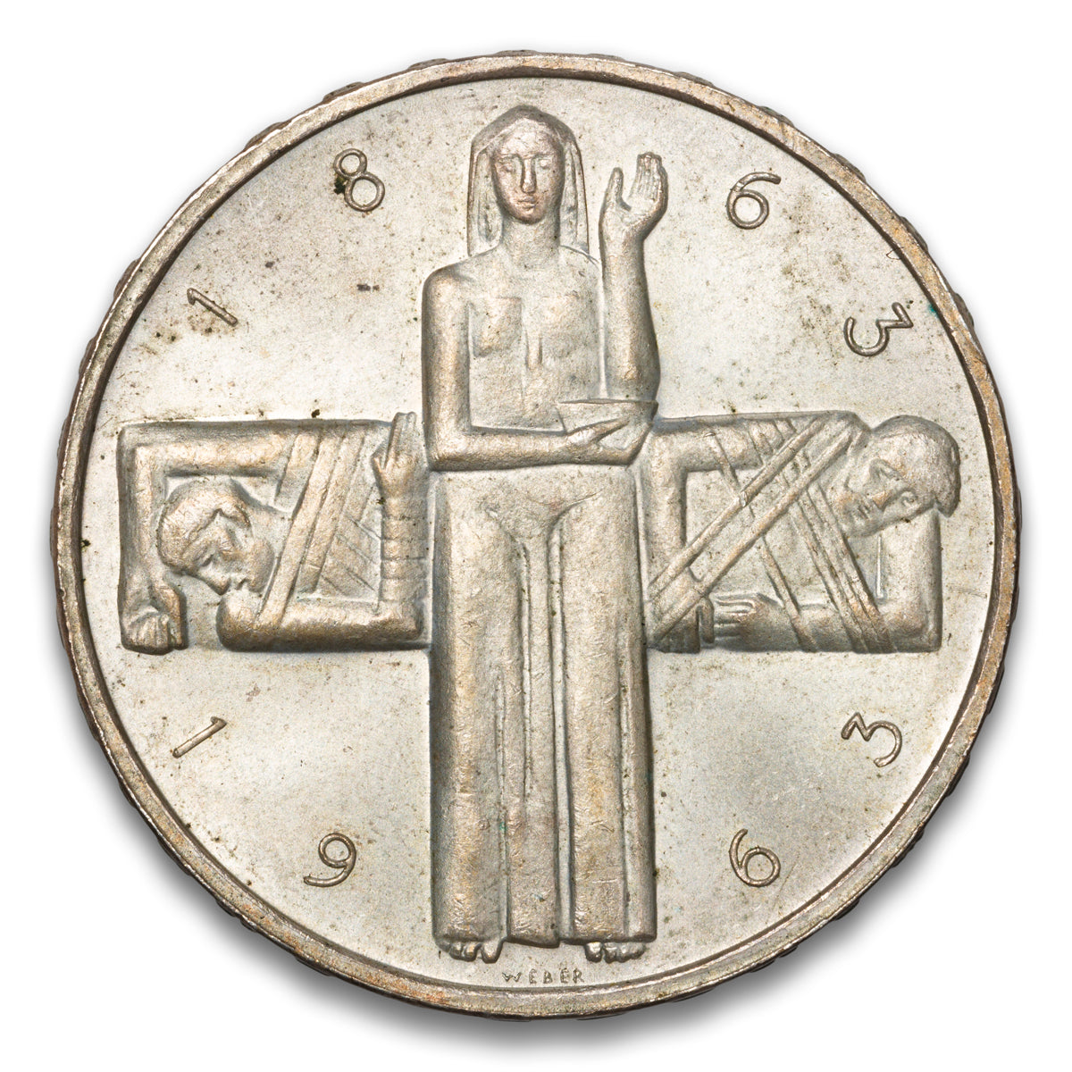 Switzerland Silver 5 Francs 1963 B