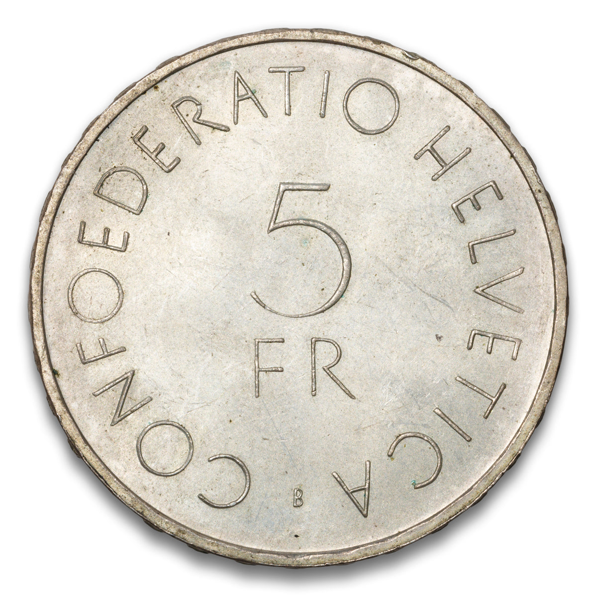 Switzerland Silver 5 Francs 1963 B