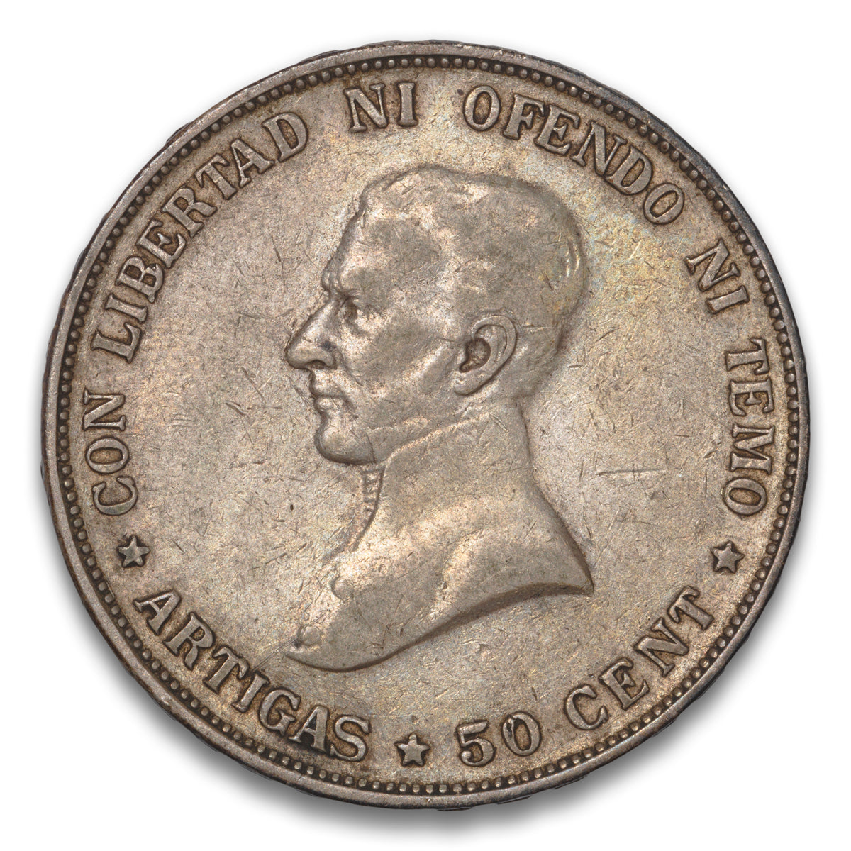 Uruguay Silver 50 Centesimos 1917