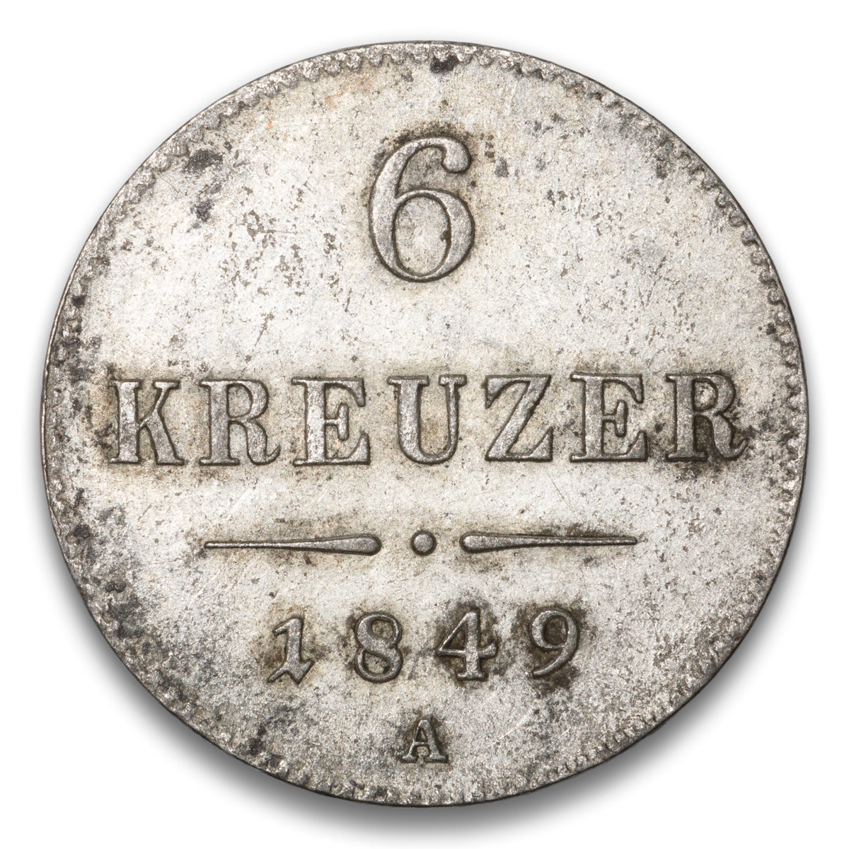Austria Silver 6 Kreuzer 1849 A