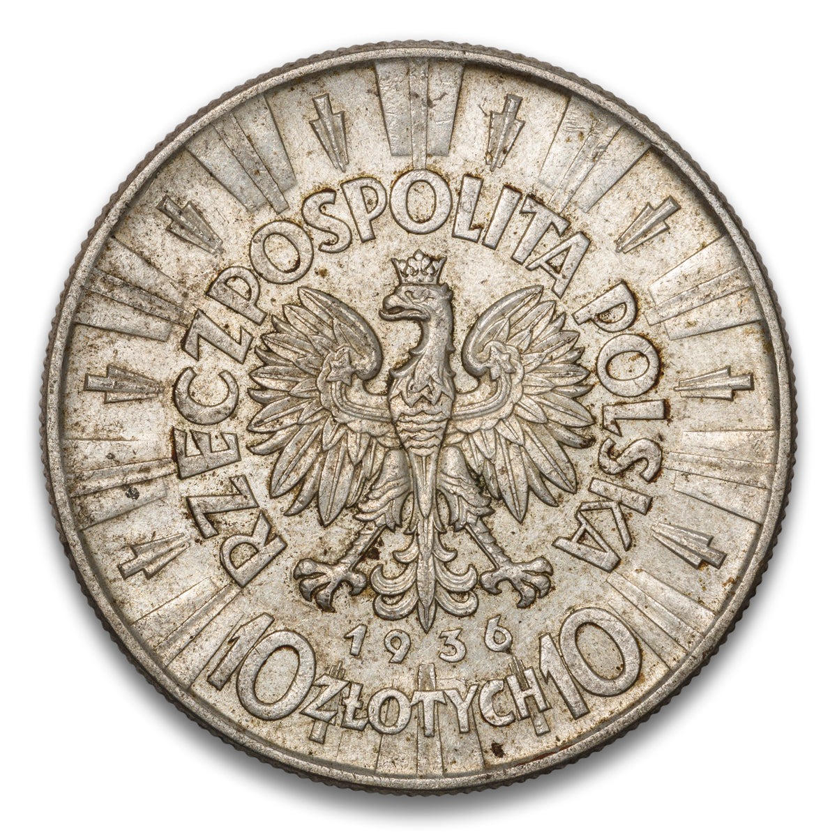 Poland Silver 10 Zlotych 1936