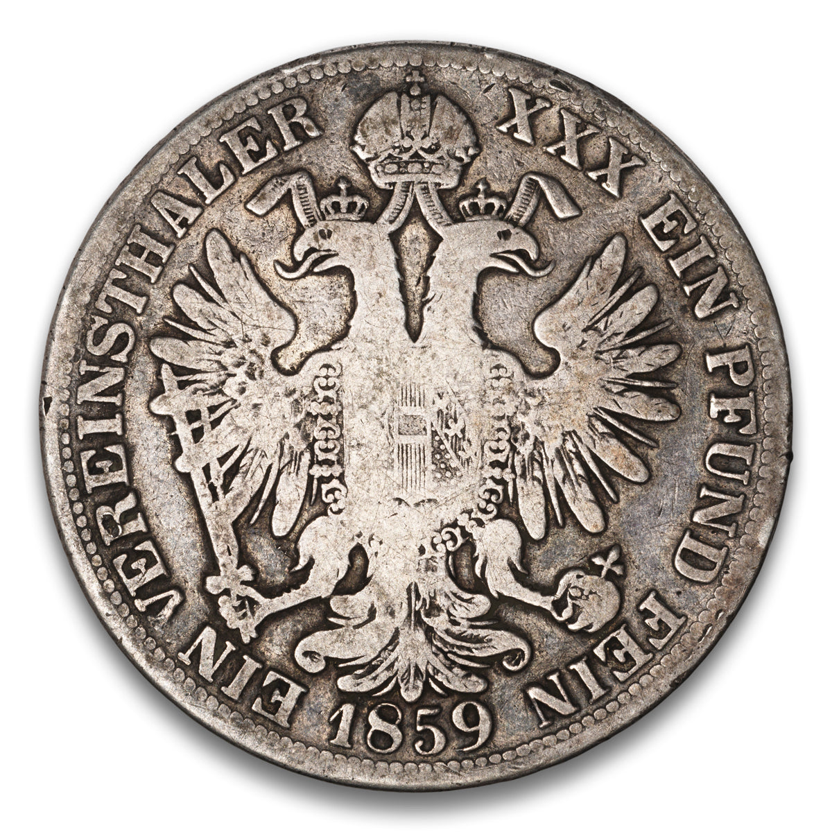 Austria Silver 1 Thaler 1859 A