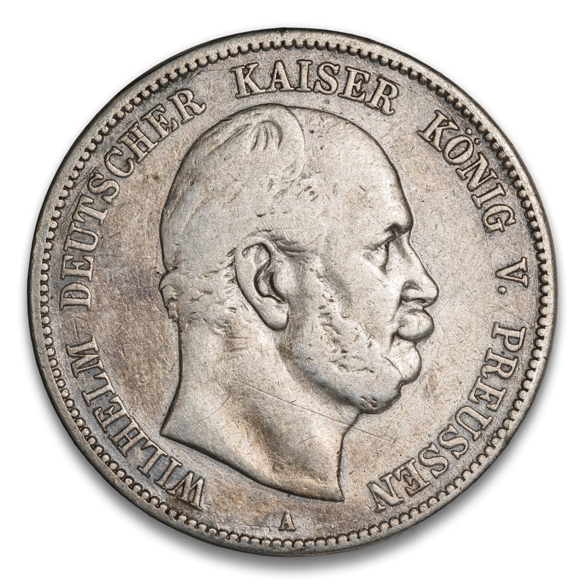 Prussia German State Silver 5 Mark 1876 A