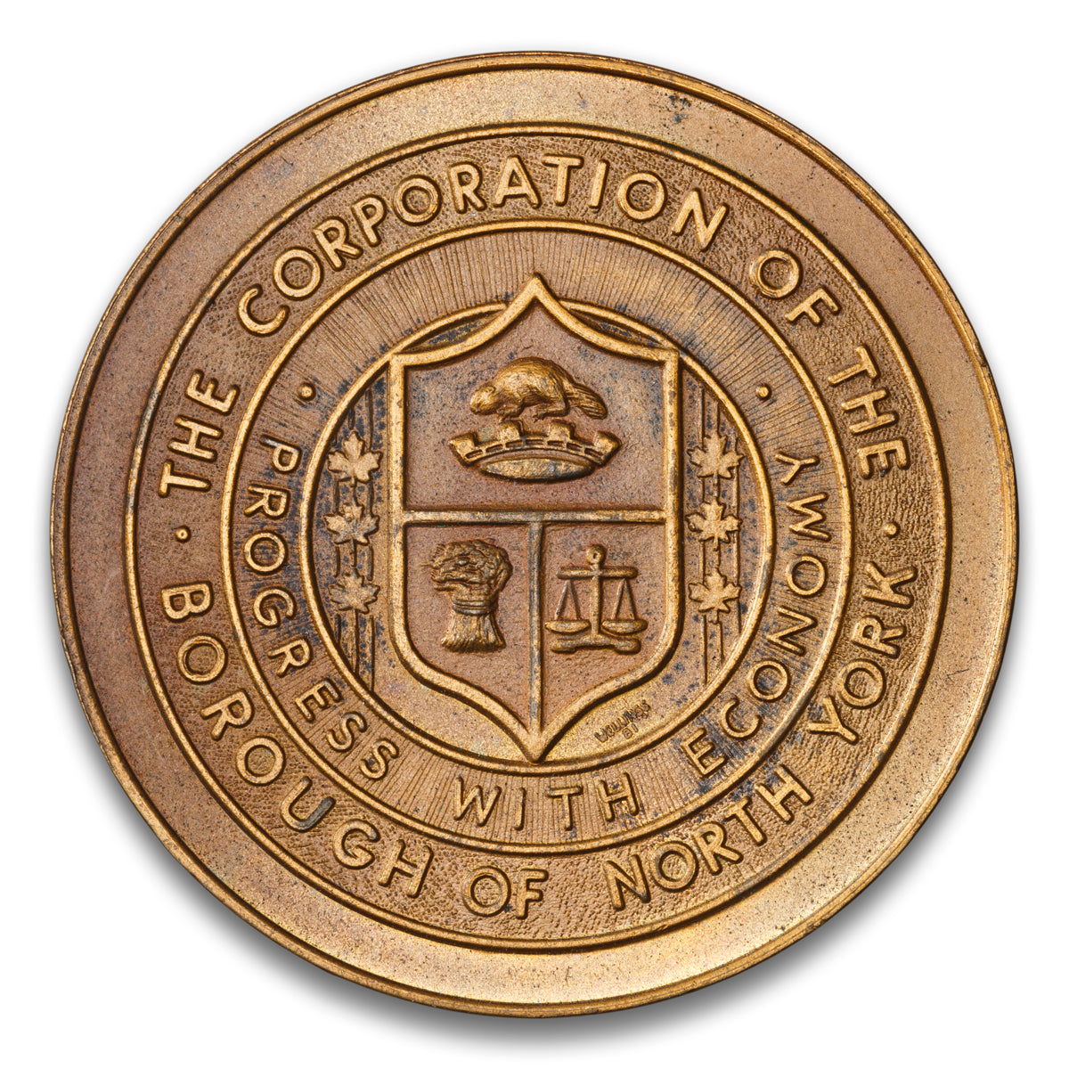 North York, ON Canada Centennial Base medal 1867-1967