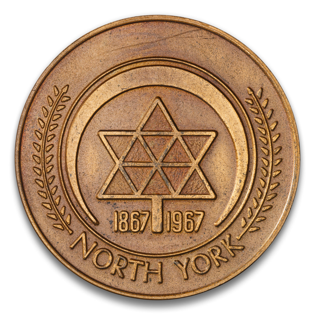 North York, ON Canada Centennial Base medal 1867-1967