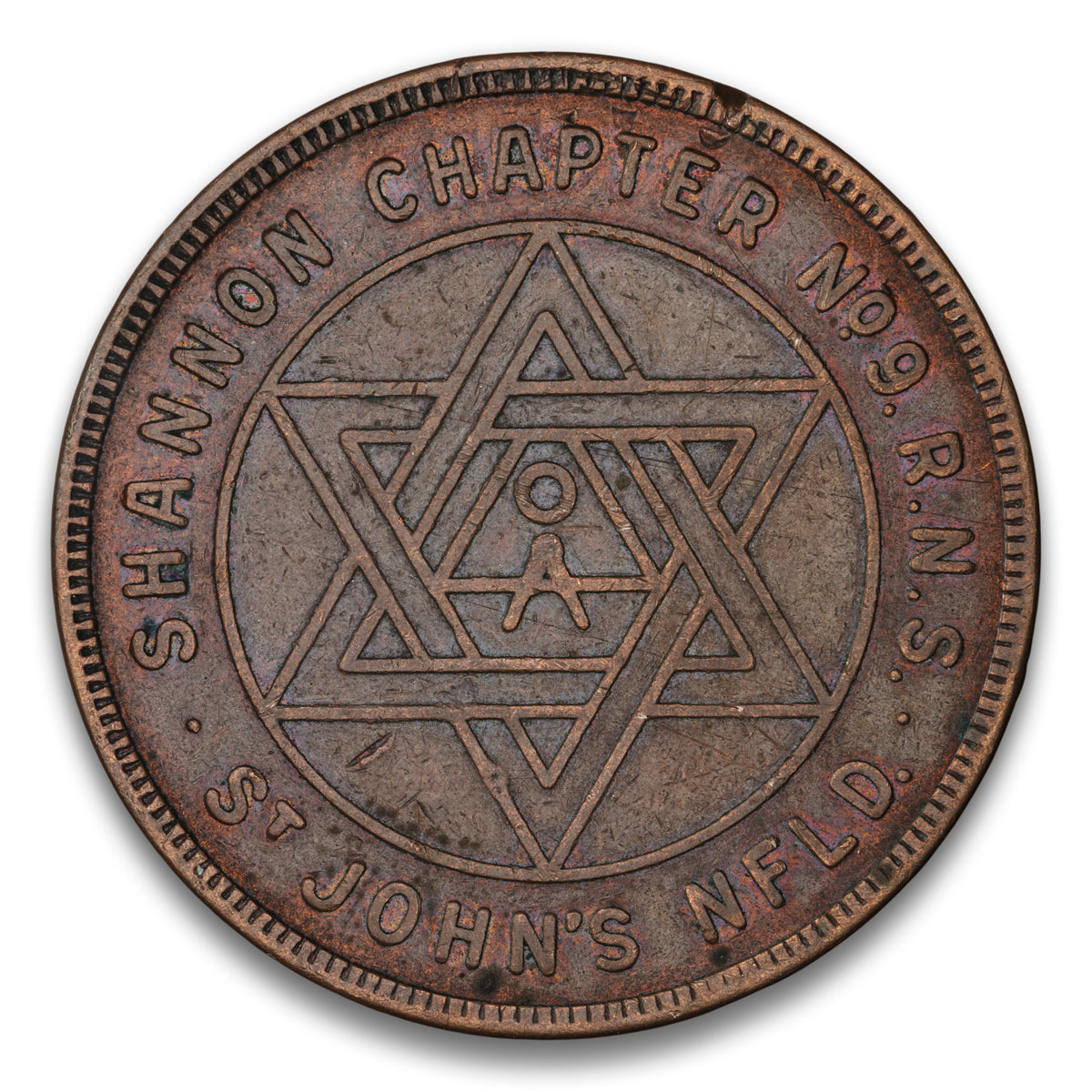 Masonic Penny: Shannon Chpt 9 St John's, NFLD Base medal