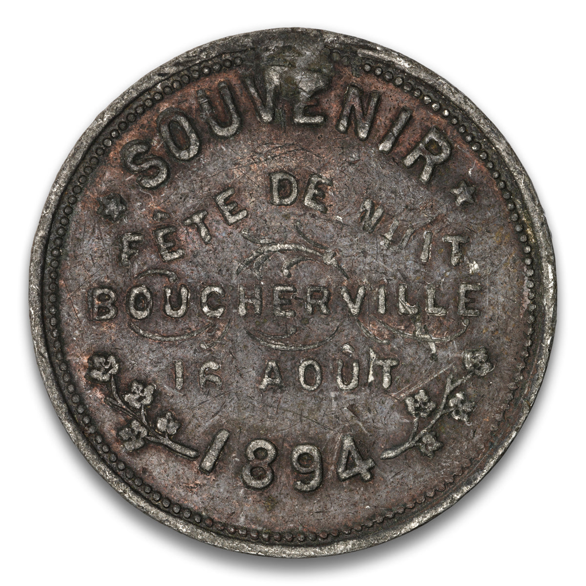 National Assn of Fire Engineers Boucherville, QC Base medal 1894