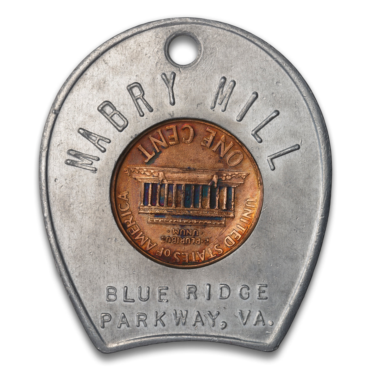 Mabry Hill Blue Ridge Parkway, VA Base encased US cent 1994 D