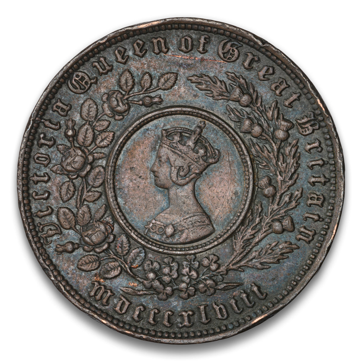 Model Crown / Queen Victoria by H. Hyams Base medal 1848