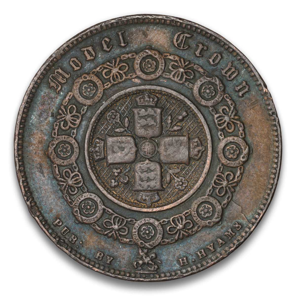 Model Crown / Queen Victoria by H. Hyams Base medal 1848