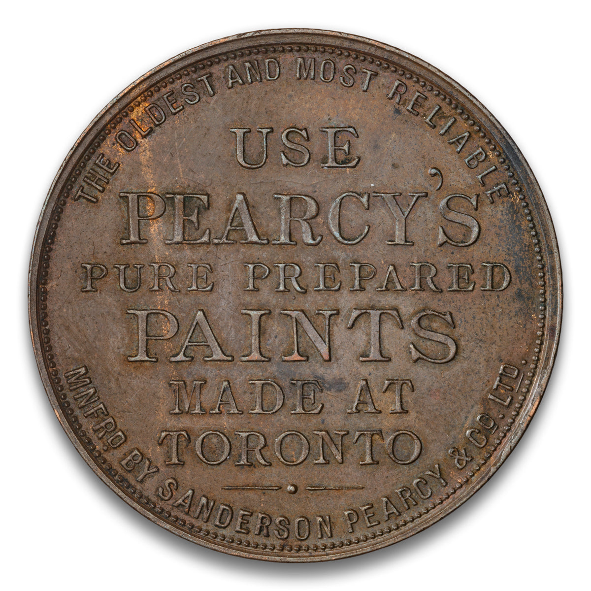 Pearcy's Paints Toronto 4 Generations of the British Royal Family Base medal 1897