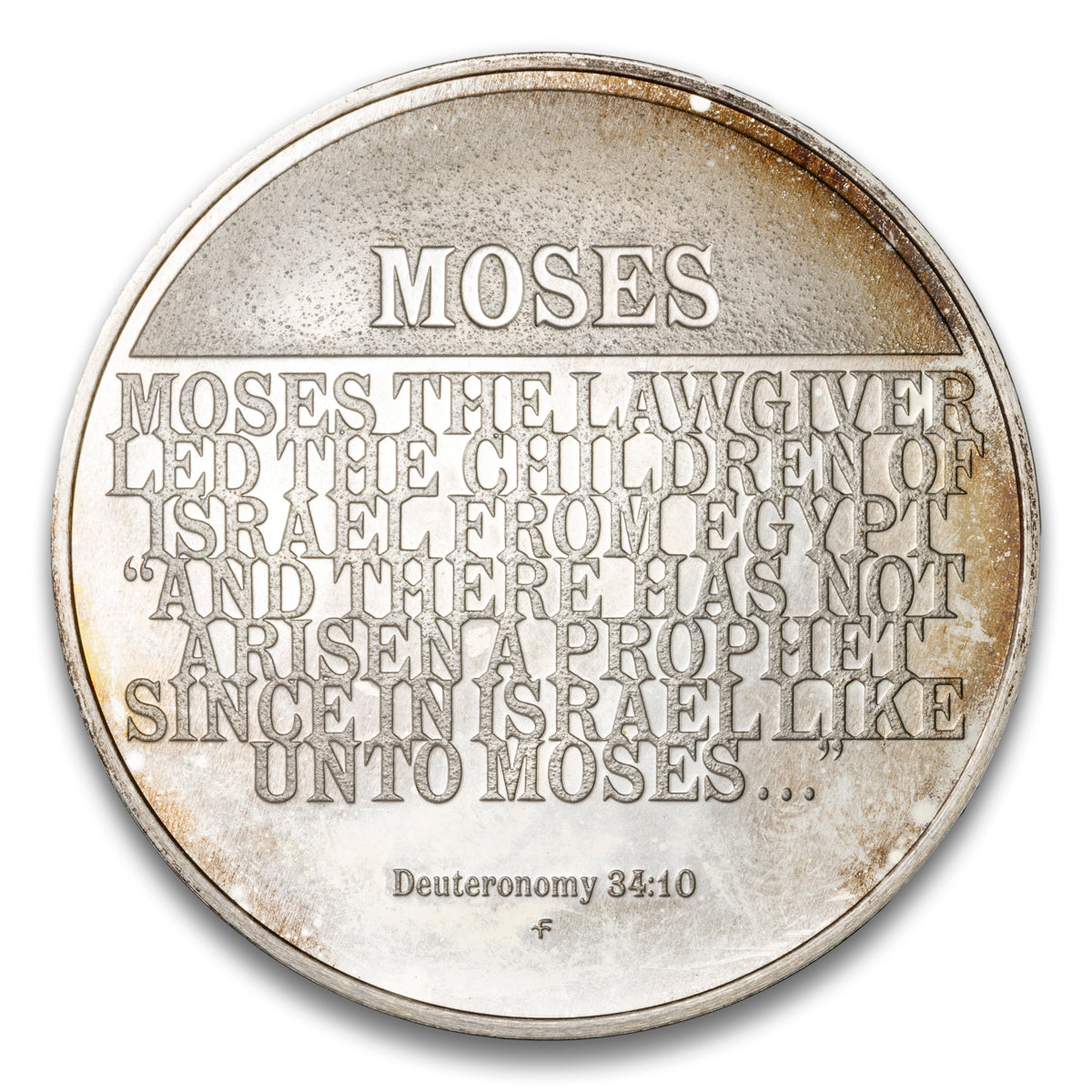 Moses Deuteronomy 34: 10 Silver medal