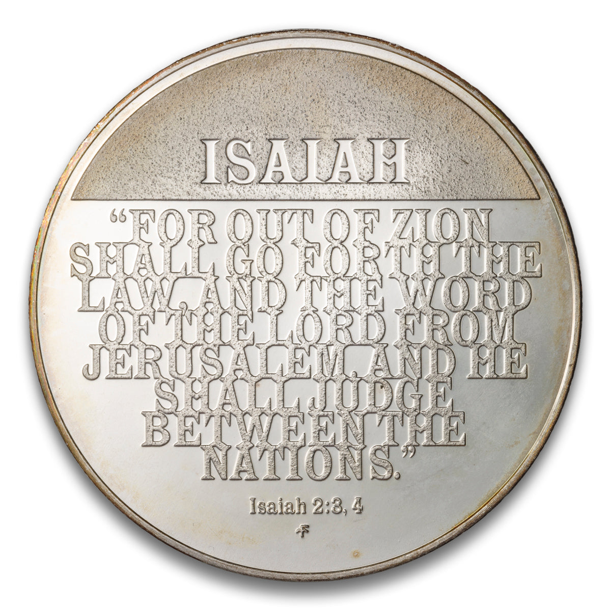 Isaiah Isaiah 2: 3, 4 Silver medal