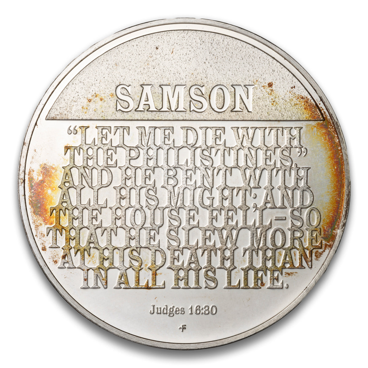 Samson Judges 16: 30 Silver medal