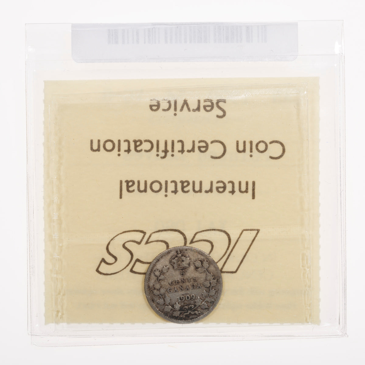 5 Cent 1909 Pointed Leaves ICCS VG-8