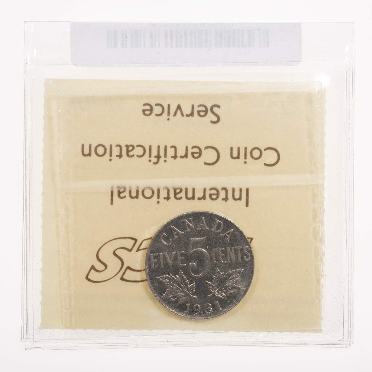 5 Cent 1931 ICCS EF-40