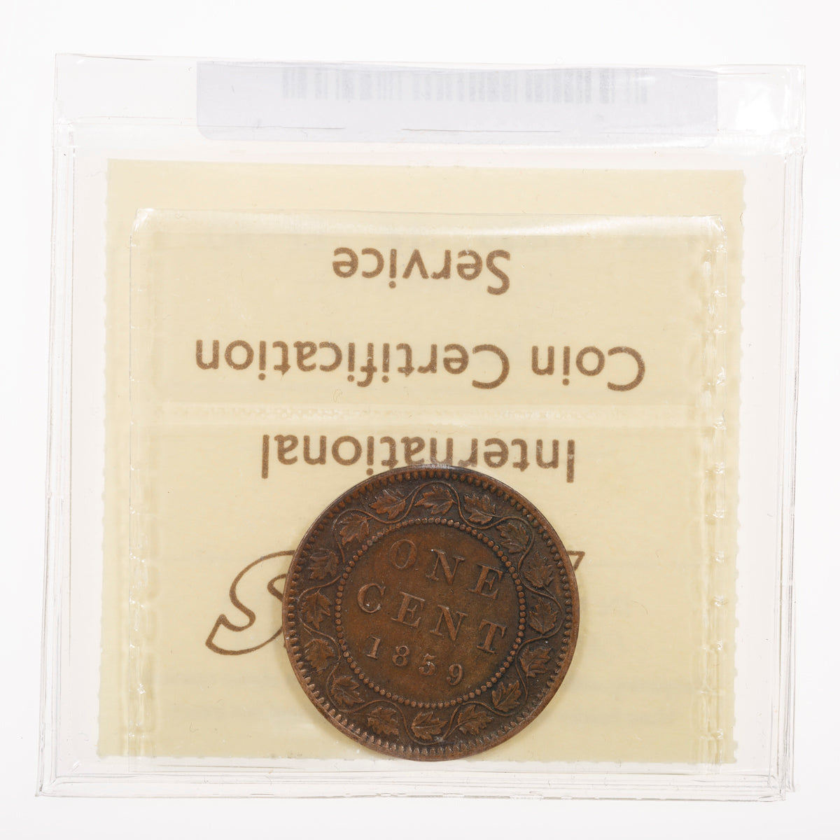 1 Cent 1859 Narrow 9 ICCS EF-40