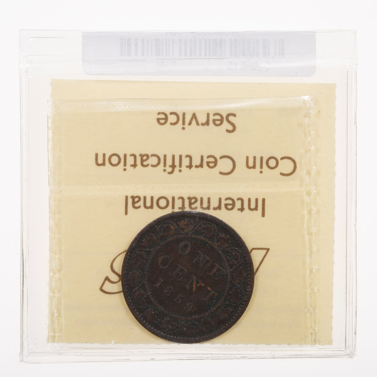 1 Cent 1859 DP N9 Variation ICCS F-15