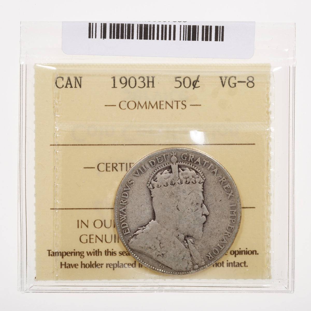 50 Cent 1903H ICCS VG-8