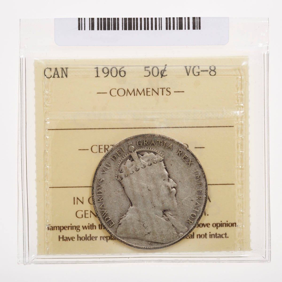 50 Cent 1906 ICCS VG-8