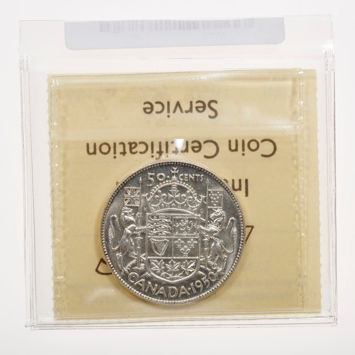 50 Cent 1950 Design ICCS MS-63