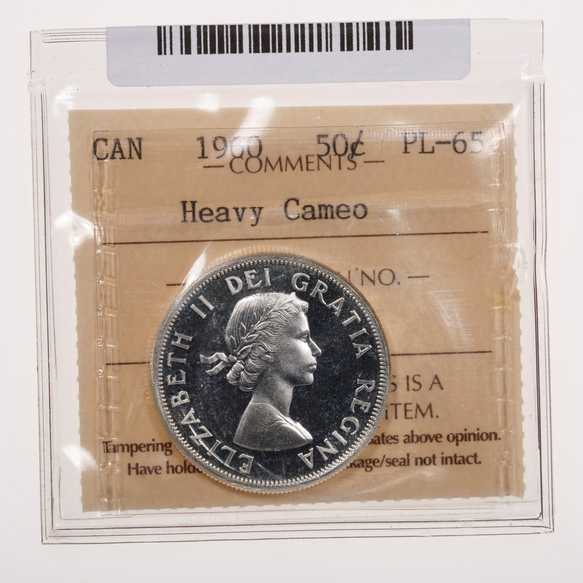 50 Cent 1960 Heavy Cameo ICCS PL-65