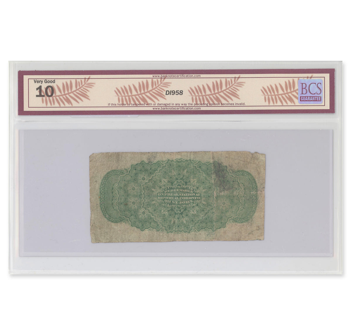 25 Cent 1870 DC-1b-i Dickinson-Harington BCS VG-10