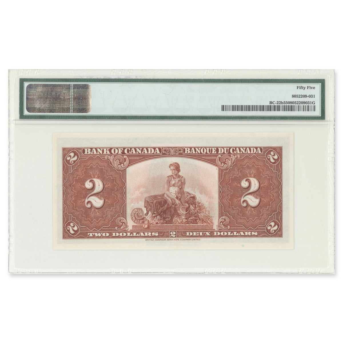 $2 1937 BC-22b Gordon-Towers Prefix U/B PMG AU-55