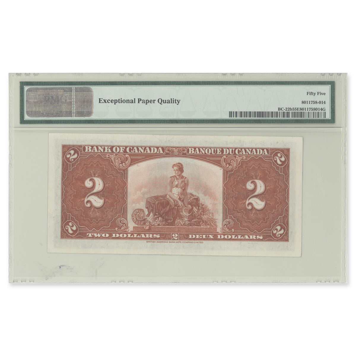 $2 1937 BC-22b Gordon-Towers Prefix X/B PMG AU-55