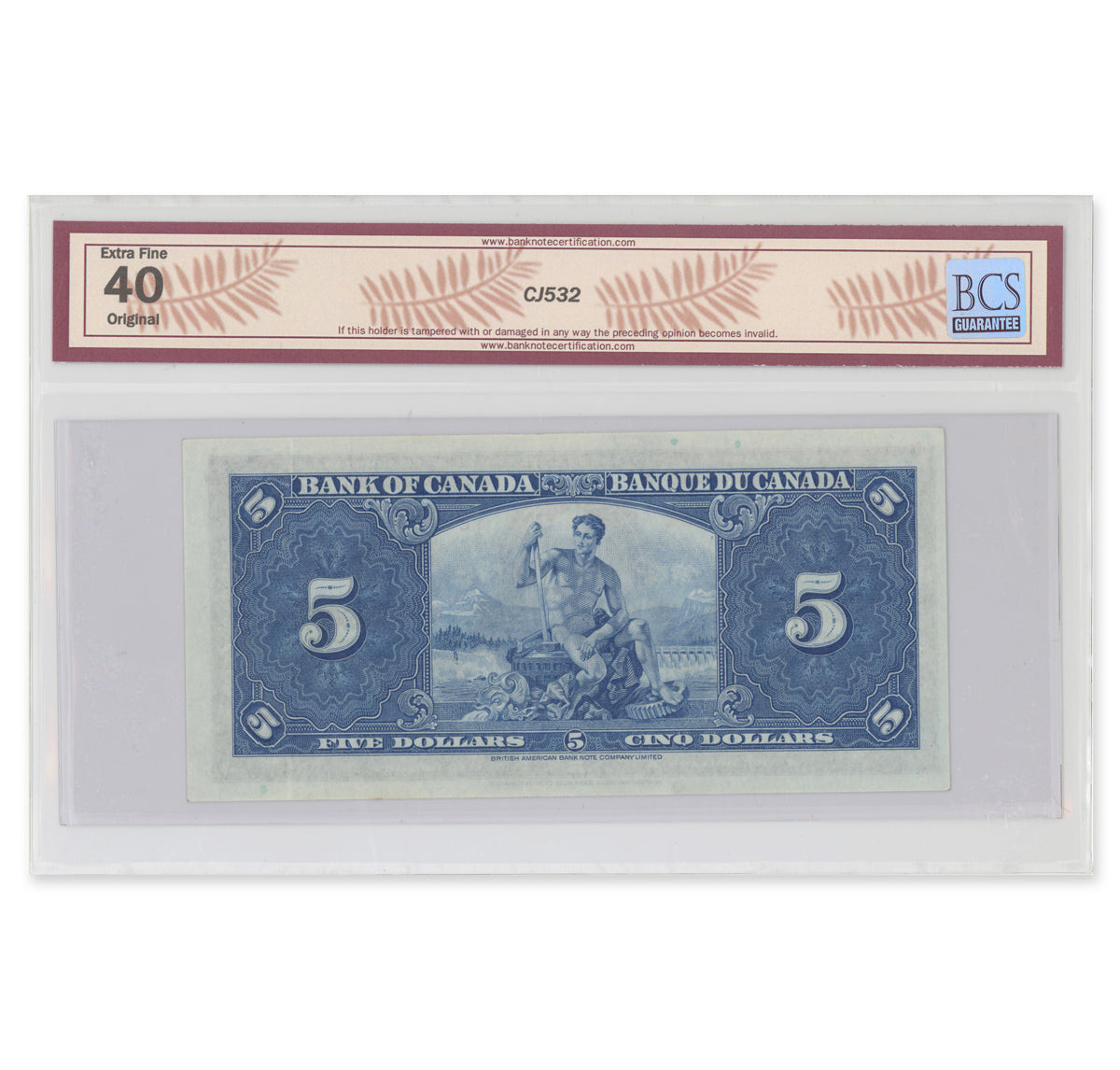 $5 1937 BC-23b Gordon-Towers Prefix M/C BCS EF-40