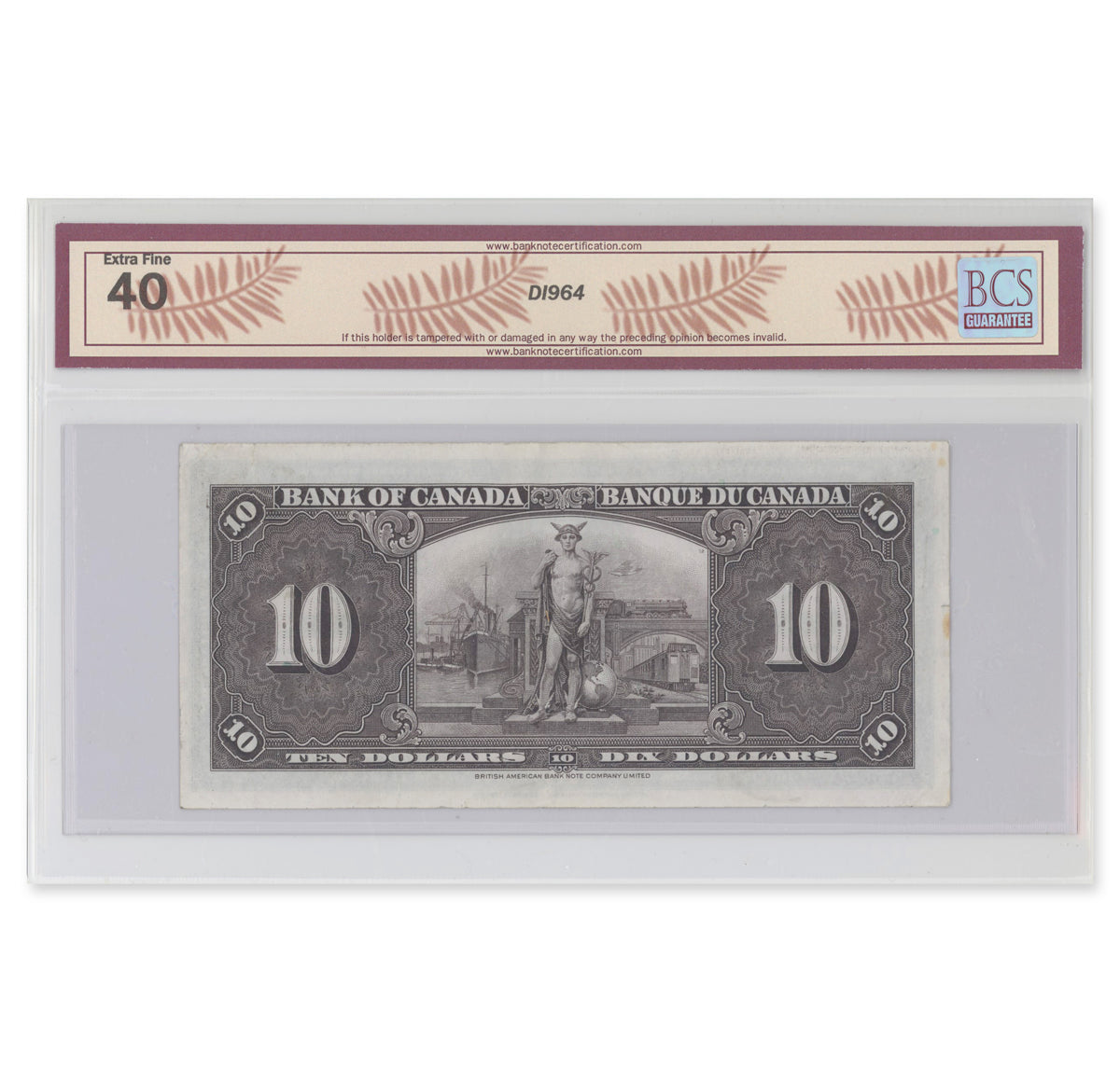 $10 1937 BC-24c Coyne-Towers Prefix E/T BCS EF-40