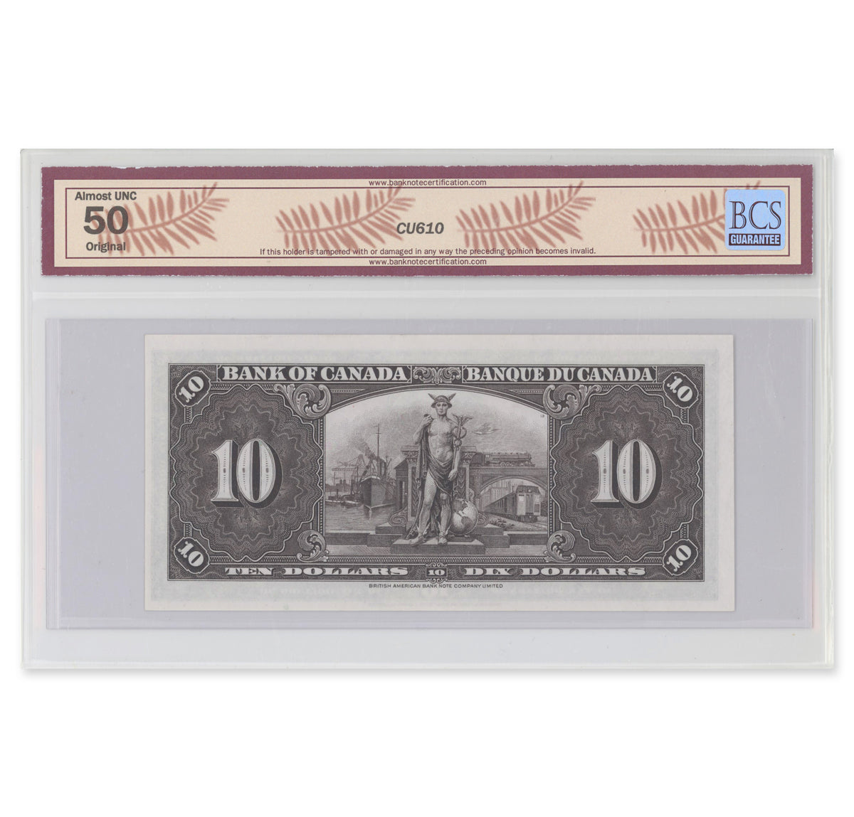 $10 1937 BC-24c Coyne-Towers Prefix J/T BCS AU-50
