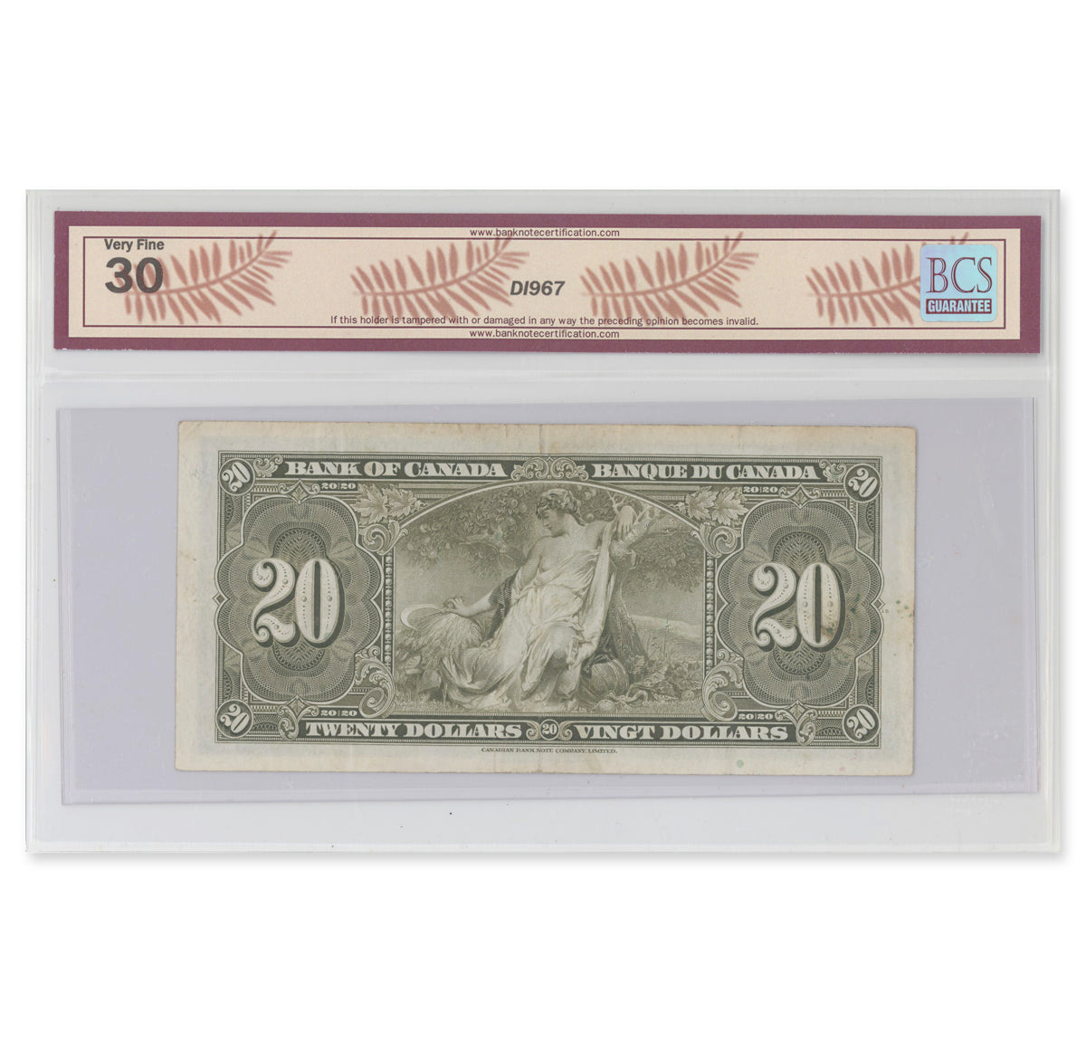 $20 1937 BC-25c Coyne-Towers Prefix K/E BCS VF-30