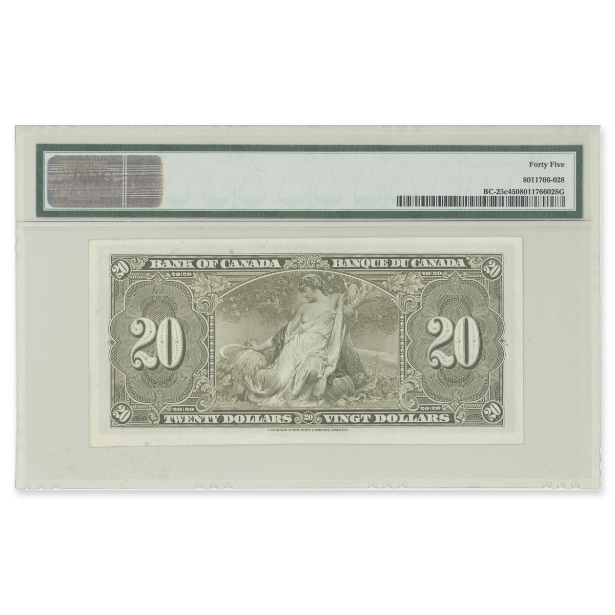 $20 1937 BC-25c Coyne-Towers Prefix K/E PMG EF-45