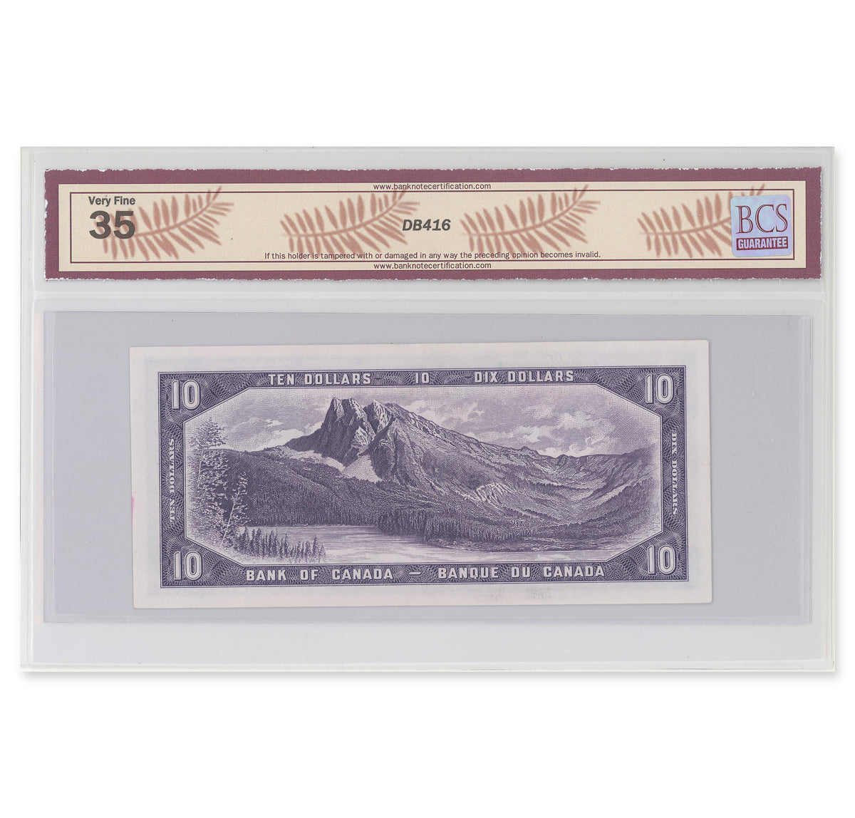 $10 1954 Devil's Face Series BC-32a Coyne-Towers Prefix D/D BCS VF-35