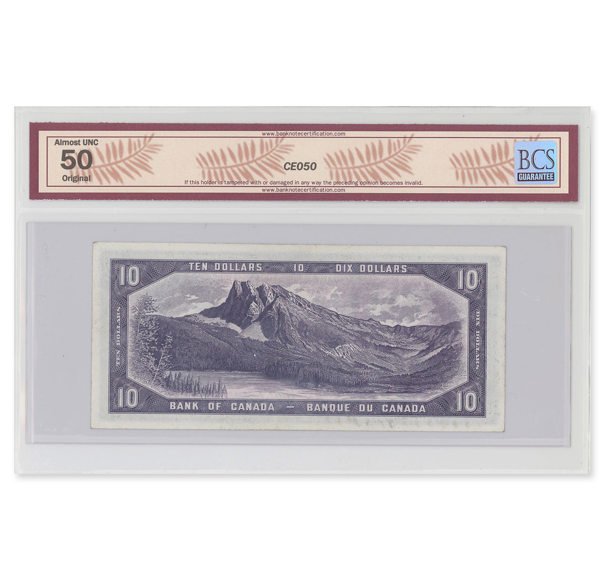 $10 1954 Devil's Face Series BC-32a Coyne-Towers Prefix B/D BCS AU-50